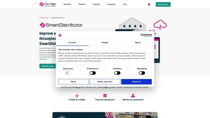 Homepage of SmartDistributor