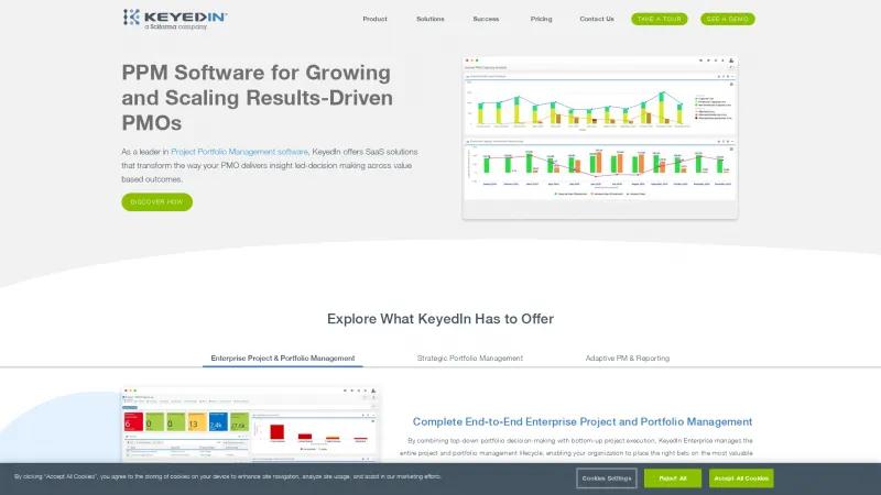 Homepage of KeyedIn