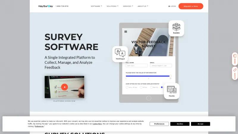 Homepage of Key Survey