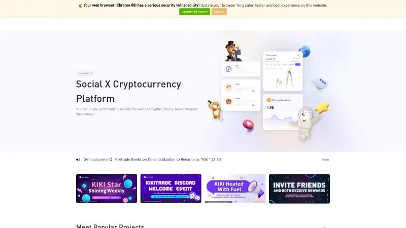 Homepage of Kikitrade