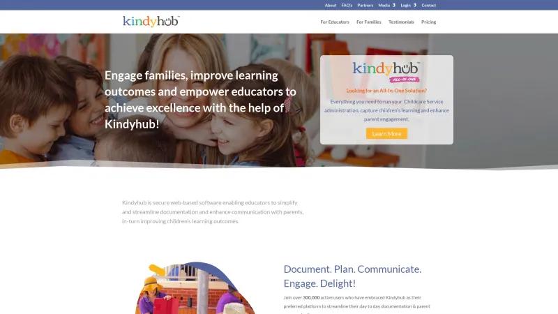 Homepage of Kindyhub