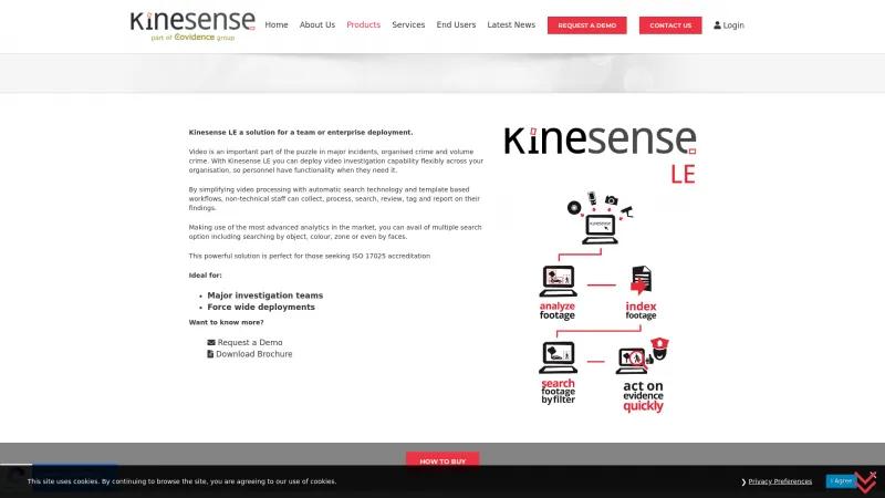 Homepage of Kinesense LE