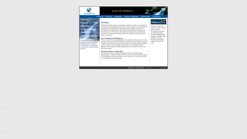 Homepage of Kinetiq