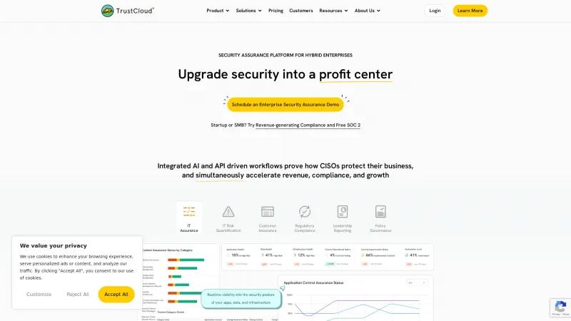 Homepage of Kintent Trust Cloud