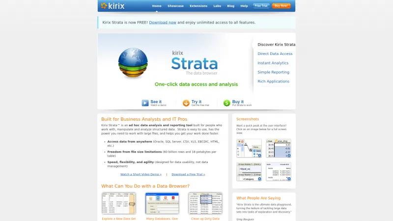 Homepage of Kirix Strata