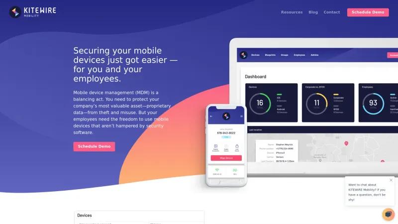 Homepage of KITEWIRE Mobility