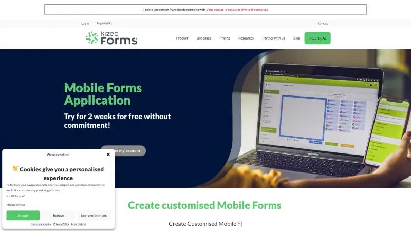 Homepage of Kizeo Forms