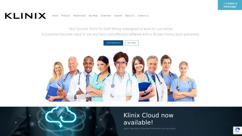 Homepage of Klinix