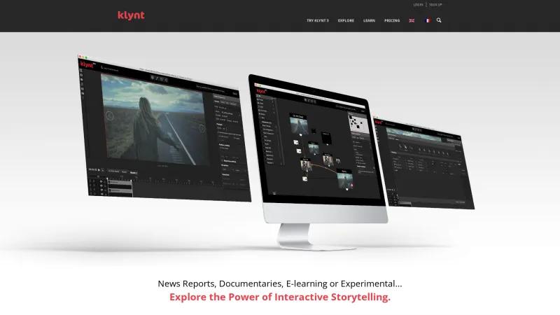 Homepage of Klynt