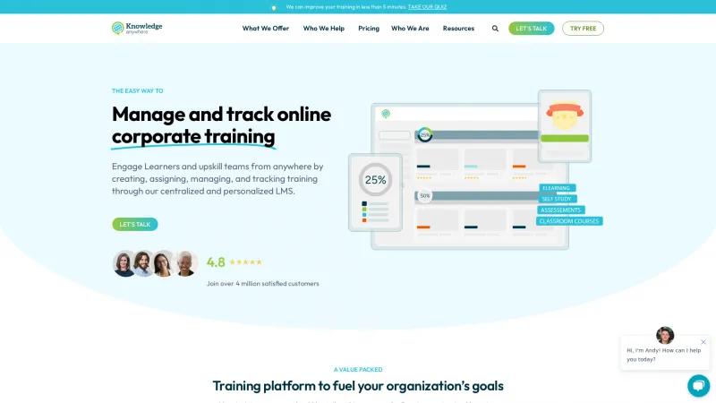 Homepage of Knowledge Anywhere Course Builder