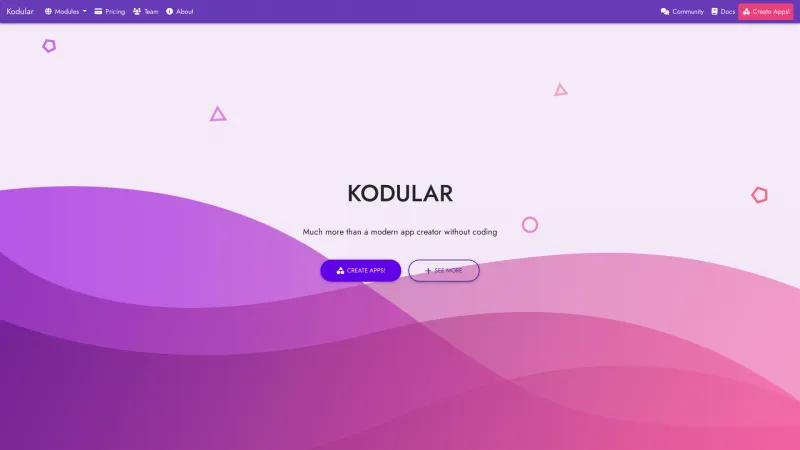 Homepage of Kodular