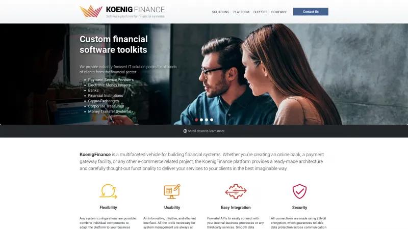 Homepage of KoenigFinance