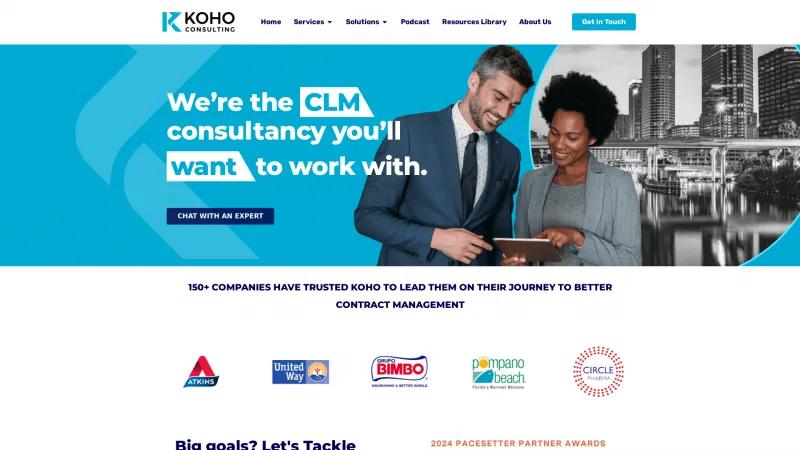 Homepage of Koho Consulting