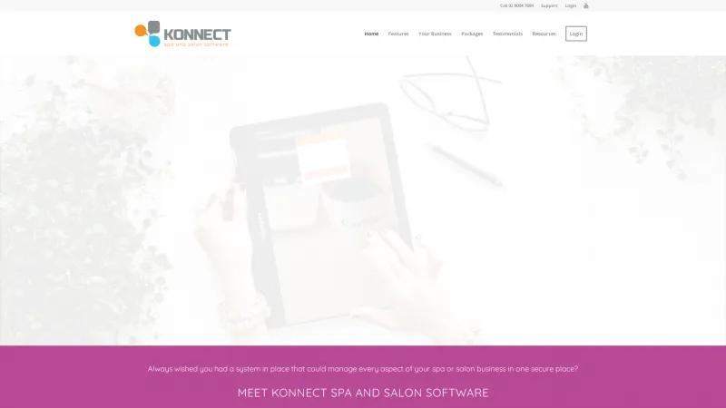 Homepage of Konnect