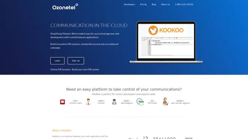 Homepage of KooKoo