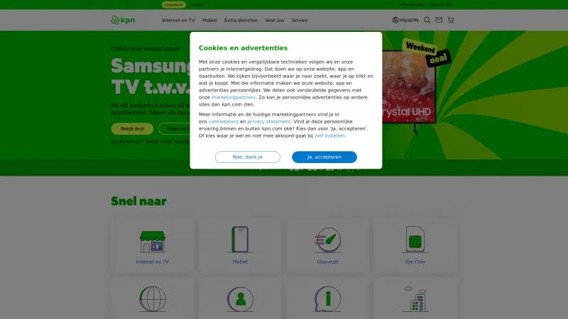 Homepage of KPN VoiceMail