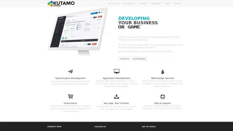 Homepage of Kutamo