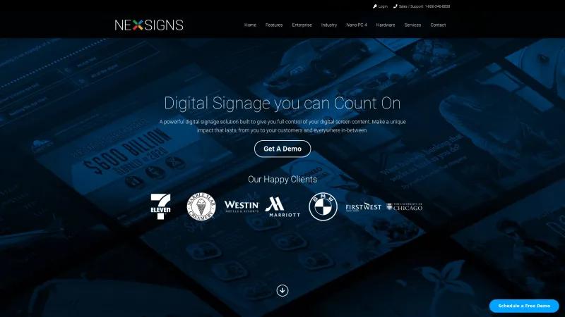 Homepage of NexSigns