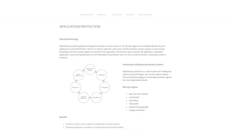 Homepage of KyberSecurity