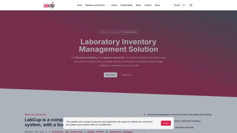 Homepage of LabCup