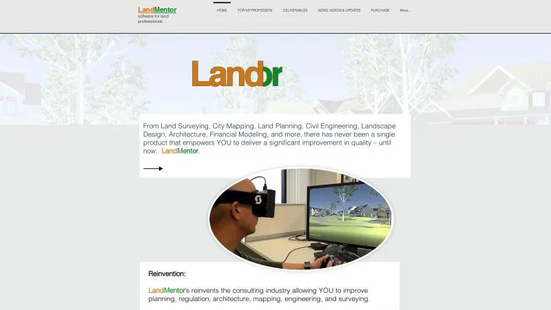 Homepage of LandMentor