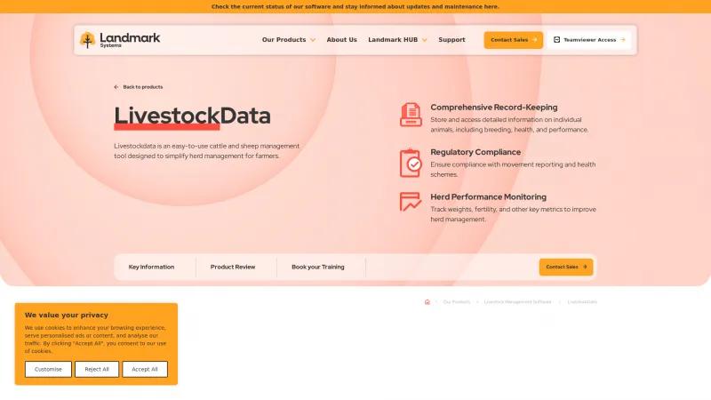 Homepage of Cattledata