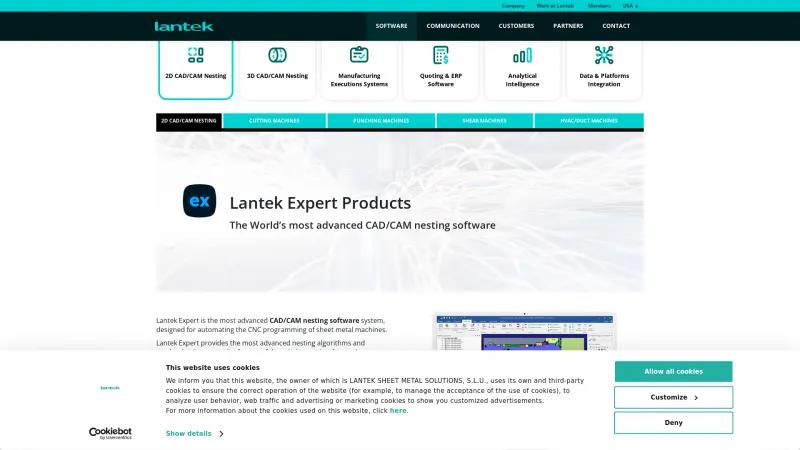 Homepage of Lantek Expert