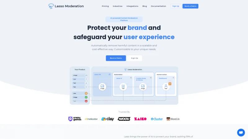 Homepage of Lasso Moderation