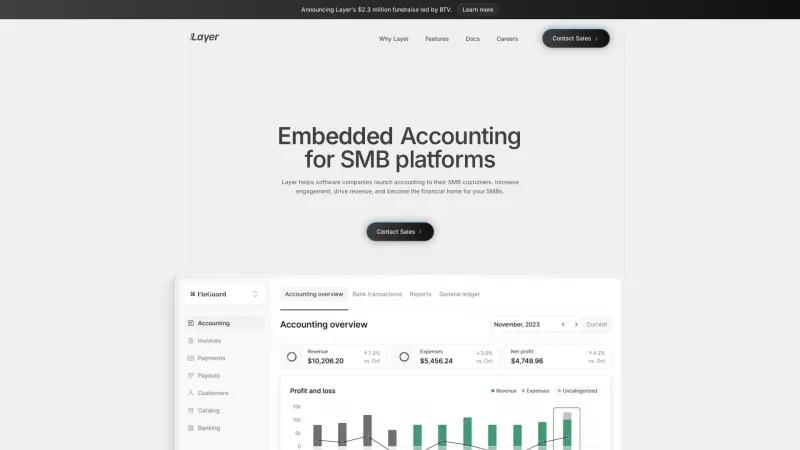 Homepage of Layer