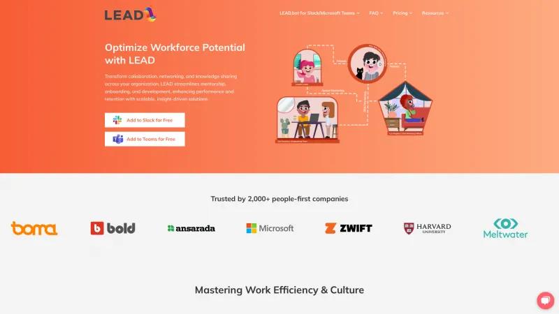 Homepage of LEAD