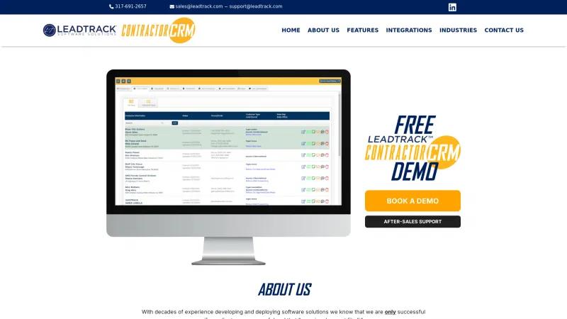 Homepage of LEADTRACK