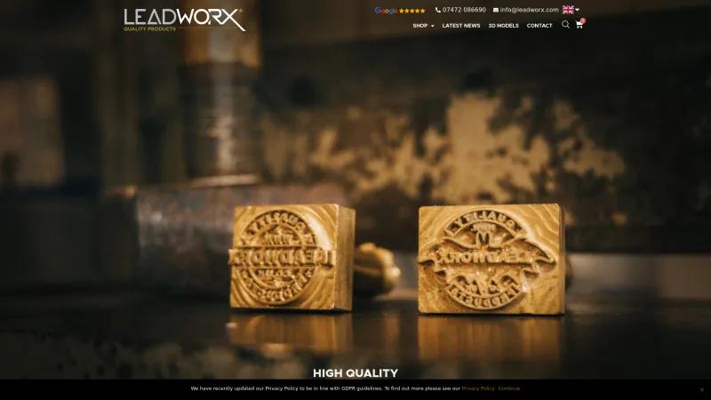 Homepage of LeadWorx