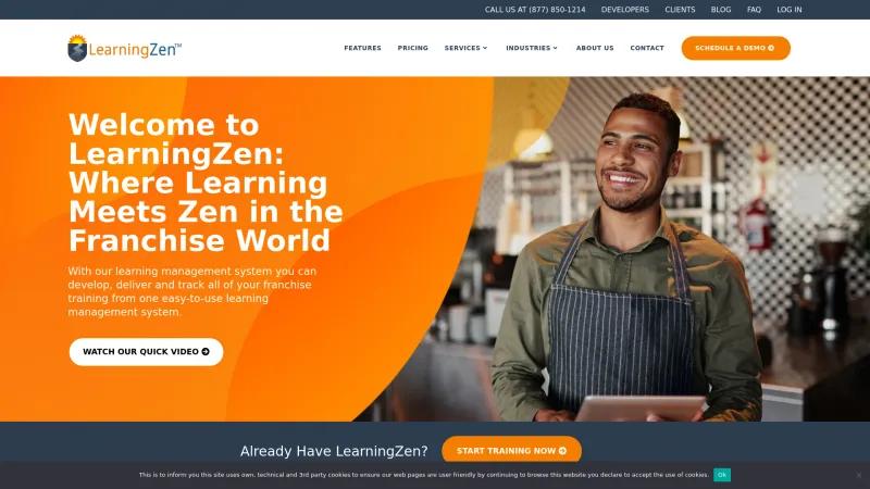 Homepage of LearningZen