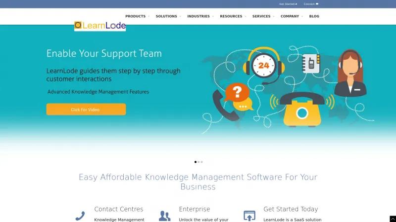 Homepage of LearnLode