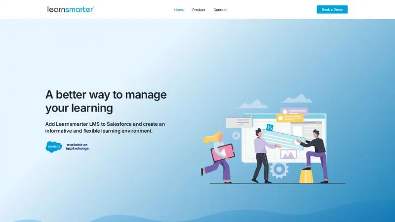 Homepage of Learnsmarter