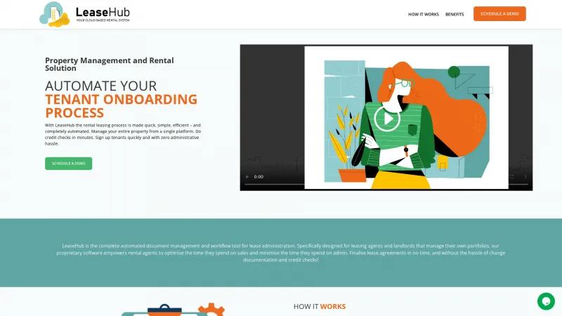 Homepage of LeaseHub