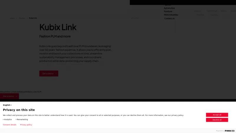 Homepage of Kubix Link