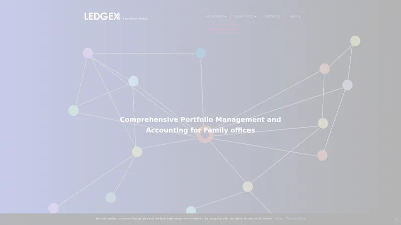 Homepage of Ledgex