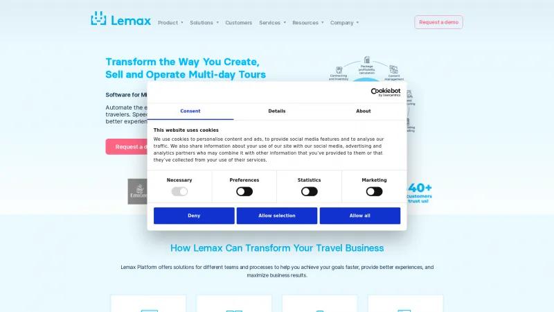 Homepage of Lemax