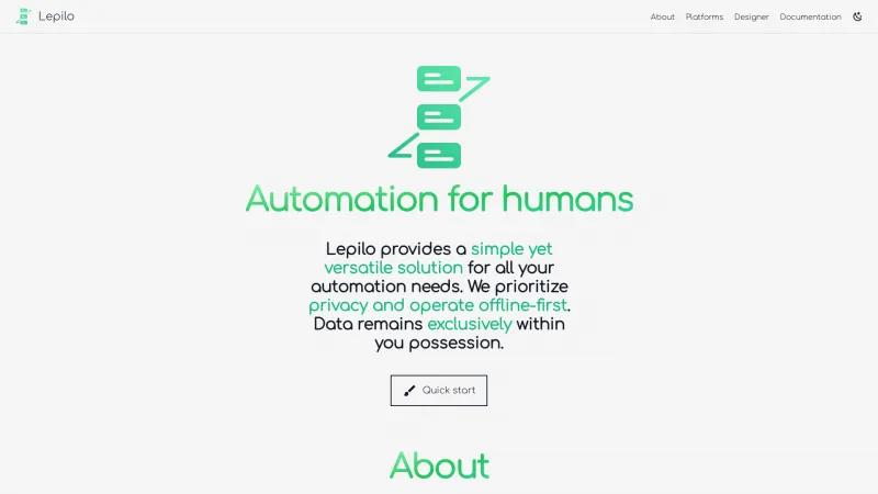 Homepage of Lepilo