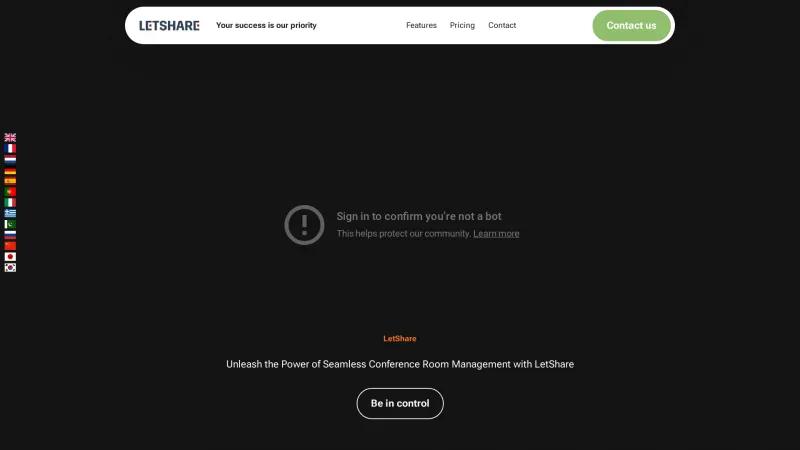 Homepage of LetShare