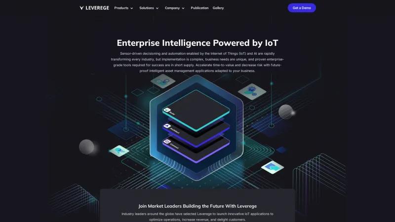 Homepage of Leverege