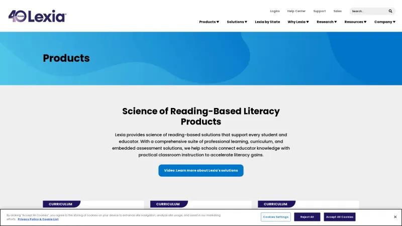 Homepage of Lexia LANGUAGE! Live