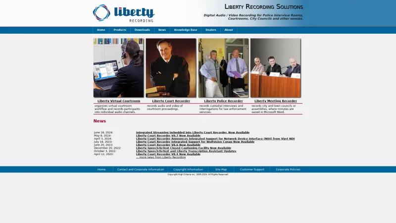 Homepage of Liberty Court Recorder