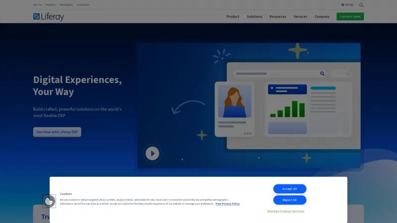 Homepage of Liferay DXP