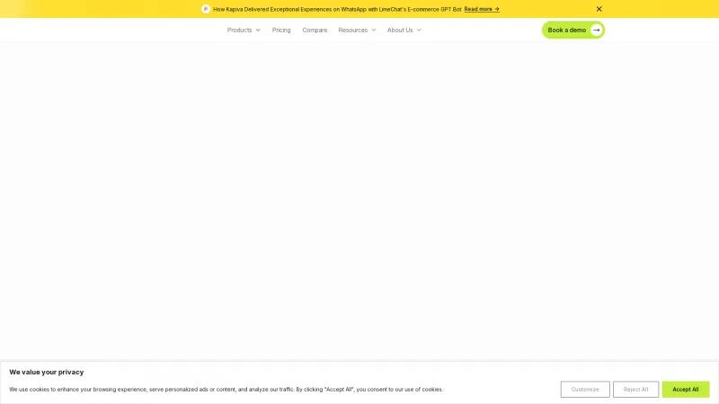 Homepage of LimeChat