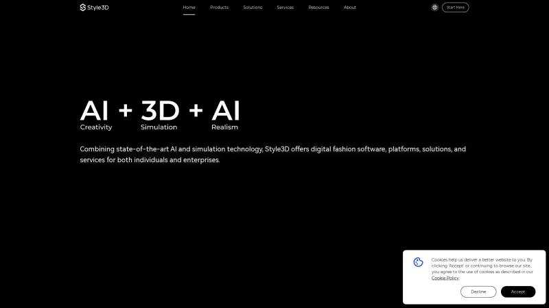 Homepage of Style3D