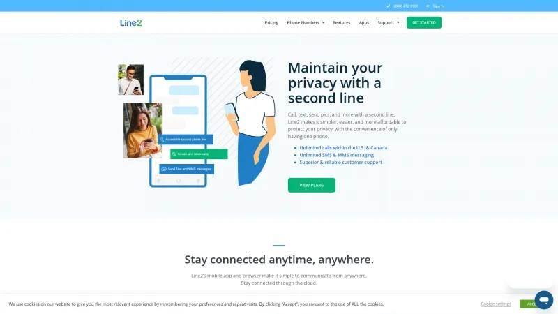 Homepage of Line2