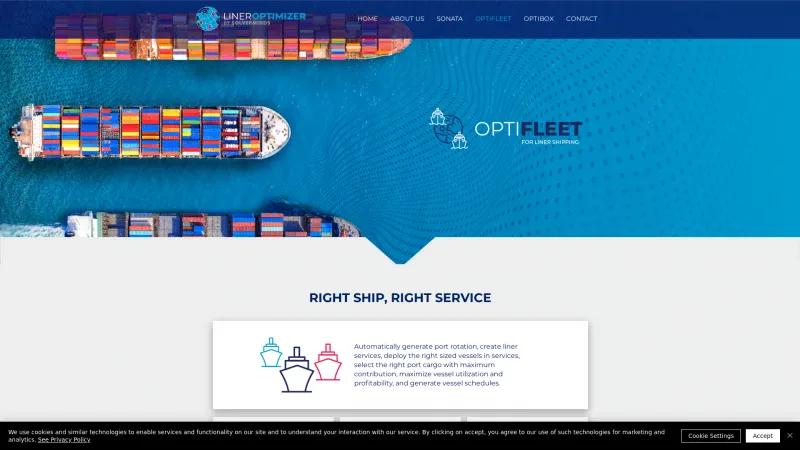 Homepage of OPTIFLEET