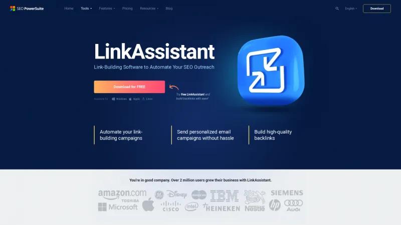 Homepage of LinkAssistant